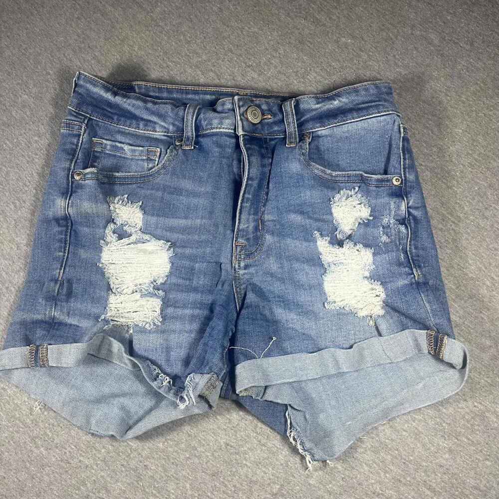 Aeropostale Womans High Rise Mid Denim Shorts Size 6